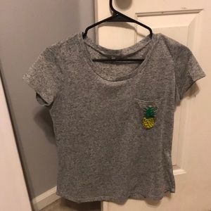 Grey pineapple pocket shirt